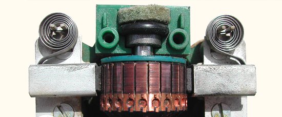 View photo: carbon brushes of electric drives